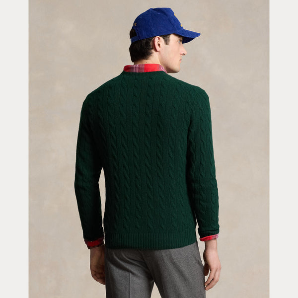 CABLE-KNIT WOOL-CASHMERE SWEATER 