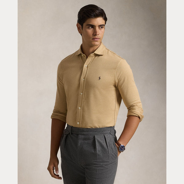 HERRINGBONE JACQUARD-KNIT SHIRT 