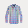 CUSTOM FIT PLAID STRETCH POPLIN SHIRT 