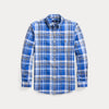 CUSTOM FIT PLAID OXFORD SHIRT 