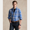 CUSTOM FIT PLAID OXFORD SHIRT 