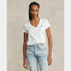 COTTON JERSEY V-NECK TEE 