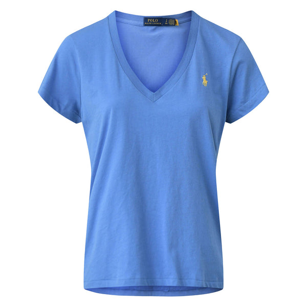 COTTON JERSEY V-NECK TEE 