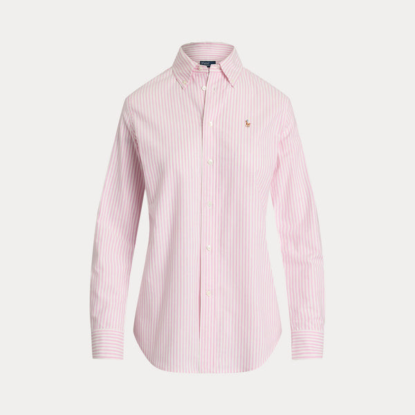 STRETCH SLIM FIT STRIPED OXFORD SHIRT 