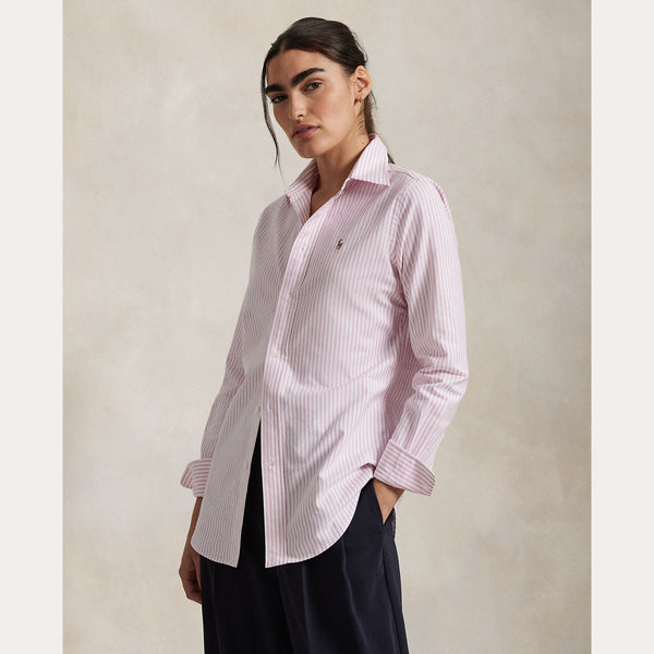 STRETCH SLIM FIT STRIPED OXFORD SHIRT 