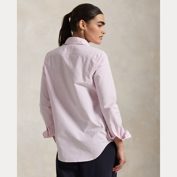 STRETCH SLIM FIT STRIPED OXFORD SHIRT 