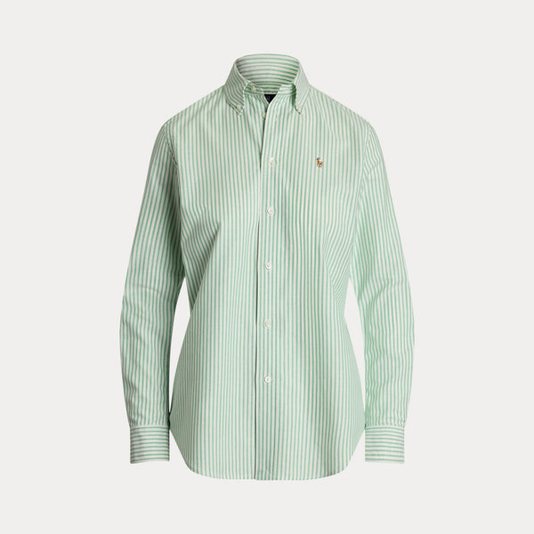 STRETCH SLIM FIT STRIPED OXFORD SHIRT 