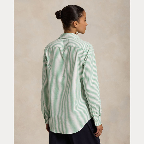 STRETCH SLIM FIT STRIPED OXFORD SHIRT 