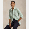 STRETCH SLIM FIT STRIPED OXFORD SHIRT 