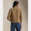 CABLE-KNIT WOOL-CASHMERE CARDIGAN 