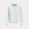 CROPPED BOXY CHAMBRAY SHIRT 