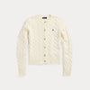 CABLE-KNIT WOOL-CASHMERE CARDIGAN 