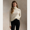 WOOL-CASHMERE CABLE TURTLENECK SWEATER 