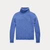 WOOL-CASHMERE CABLE TURTLENECK SWEATER 