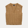CABLE-KNIT WOOL-CASHMERE SWEATER VEST 