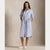 STRIPED COTTON OXFORD BELTED SHIRTDRESS 