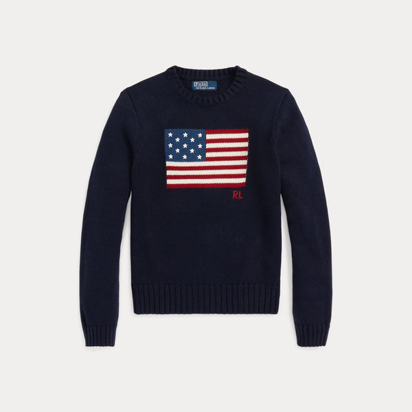 FLAG COTTON CREWNECK SWEATER 