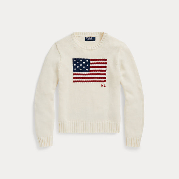 FLAG COTTON CREWNECK SWEATER 