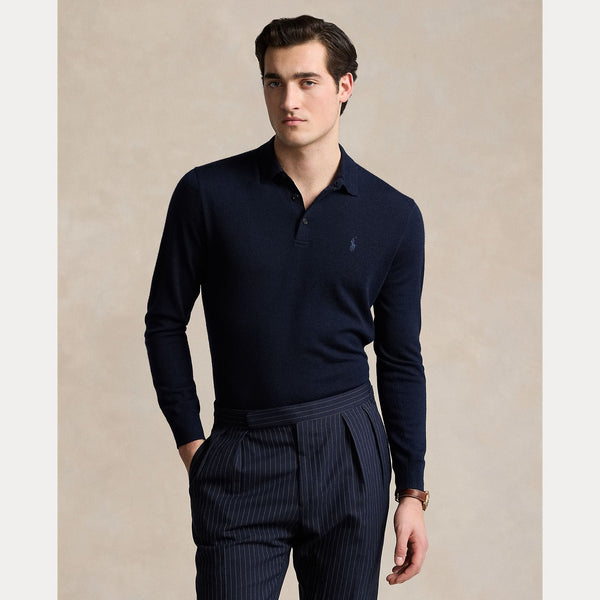 WOOL POLO-COLLAR SWEATER 