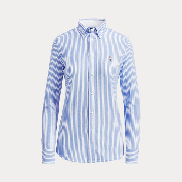 STRIPED KNIT OXFORD SHIRT 