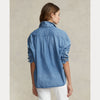 CROPPED BOXY DENIM SHIRT 
