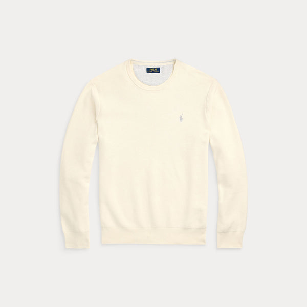 TEXTURED COTTON CREWNECK SWEATER 