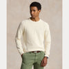 TEXTURED COTTON CREWNECK SWEATER 