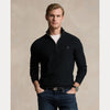 MESH-KNIT COTTON QUARTER-ZIP SWEATER 
