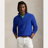 MESH-KNIT COTTON QUARTER-ZIP SWEATER 