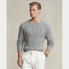 CABLE-KNIT COTTON SWEATER 
