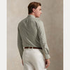 CUSTOM FIT STRIPED STRETCH POPLIN SHIRT 