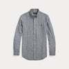 CUSTOM FIT STRIPED LINEN SHIRT 
