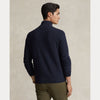 MESH-KNIT COTTON QUARTER-ZIP SWEATER 