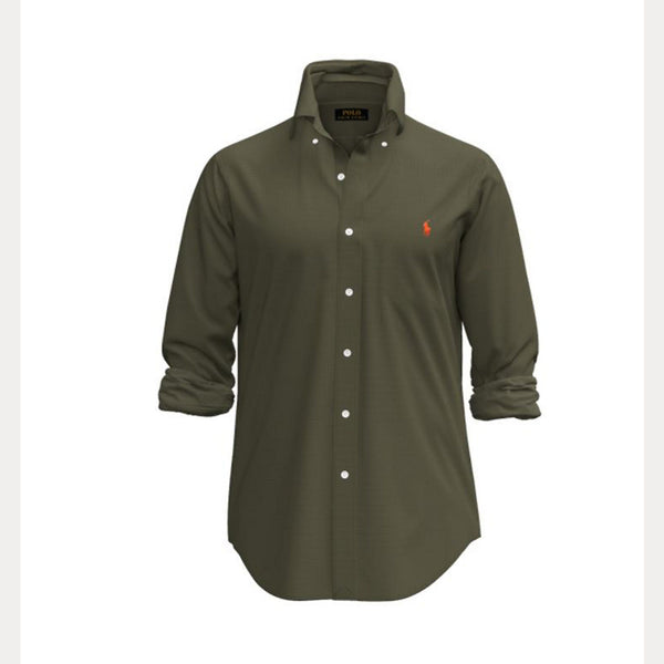 CUSTOM FIT GARMENT-DYED OXFORD SHIRT 