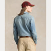 SLUB DENIM WESTERN SHIRT 