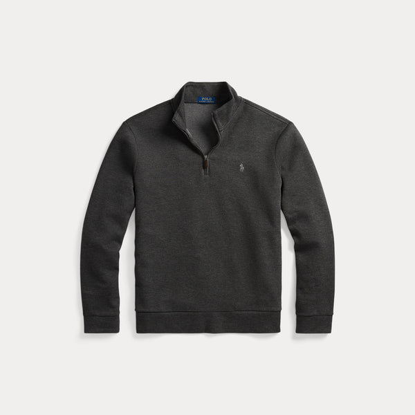 DOUBLE-KNIT MESH QUARTER-ZIP PULLOVER 