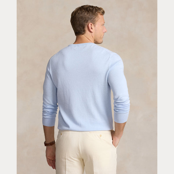 COTTON-CASHMERE CREWNECK SWEATER 