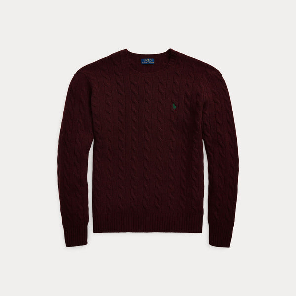 CABLE-KNIT WOOL-CASHMERE SWEATER 