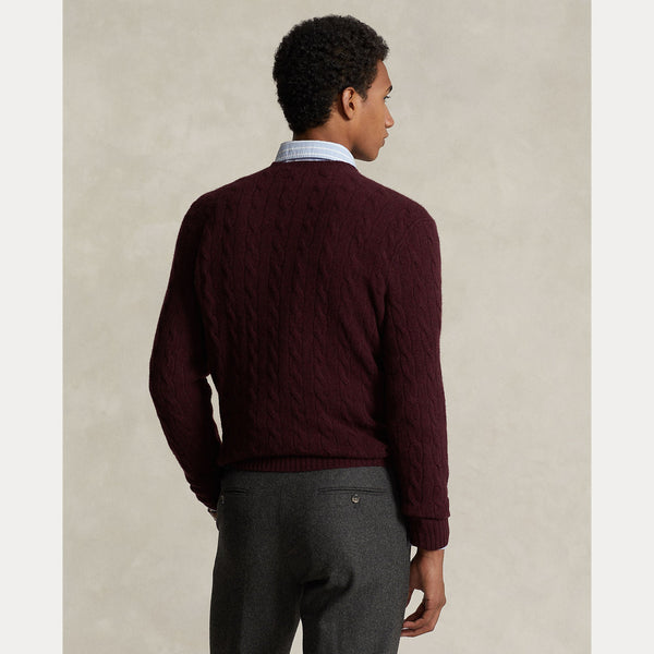 CABLE-KNIT WOOL-CASHMERE SWEATER 