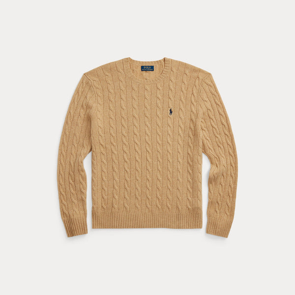CABLE-KNIT WOOL-CASHMERE SWEATER 