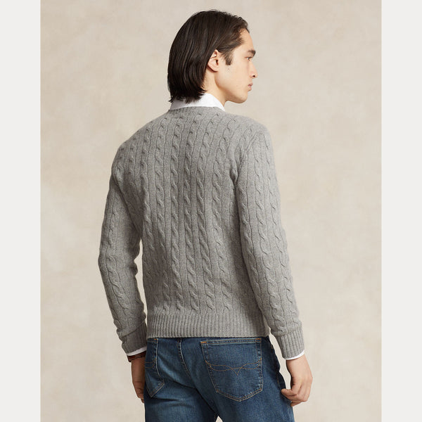 CABLE-KNIT WOOL-CASHMERE SWEATER 