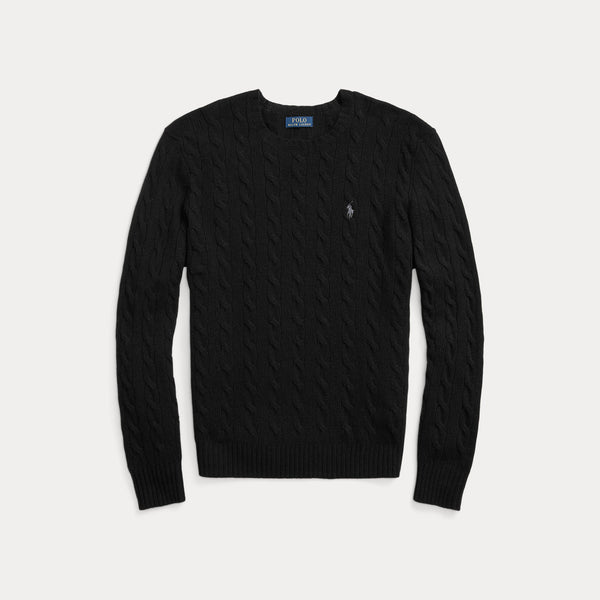 CABLE-KNIT WOOL-CASHMERE SWEATER 